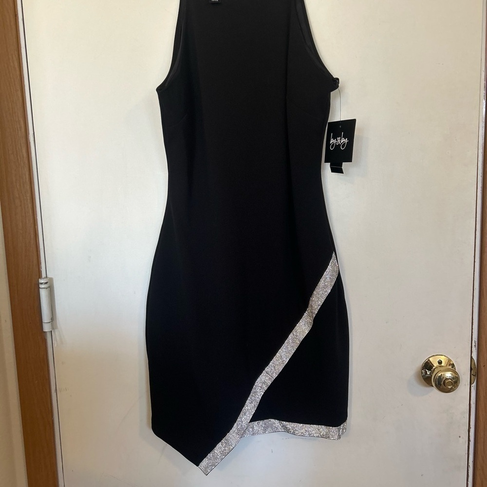 NWT By & By Large Scuba Dress with Silver Rhinestone Accents